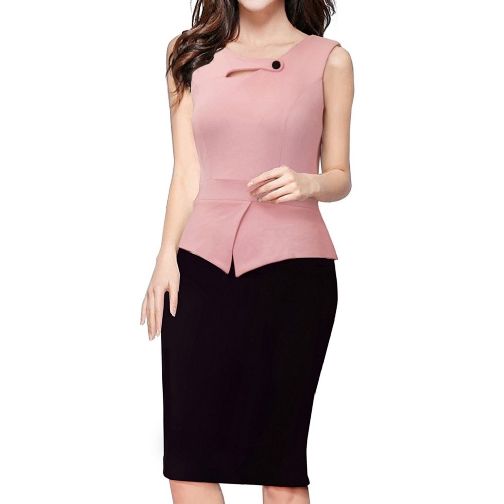 🆕▪️HOMEYEE BABY PINK & BLACK DRESS